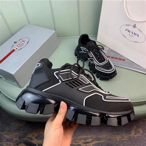 prada cloudbust black white|Prada black cloudbust thunder sneakers.